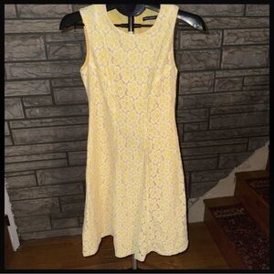 Tommy Hilfiger Yellow Floral Midi Dress